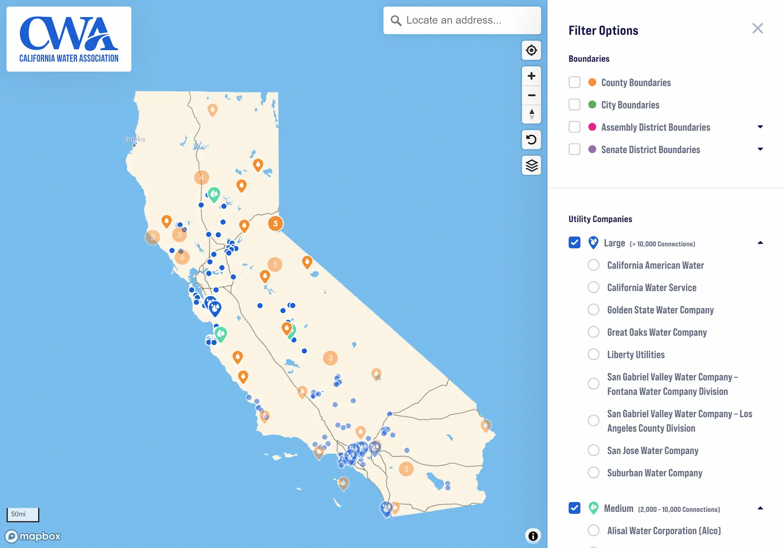CWA Interactive Map Screenshot