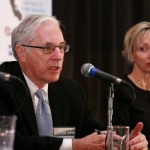 Joe Caves, Conservation Strategy Group, and Denise Kruger, Golden State Water Company [Photo Source: Capitol Weekly]