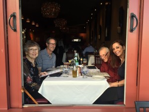 Marty and His Wife, Kitty, with Their Children, Greg Abramson and Carol Hall, at Their 67th Wedding Anniversary on September 24, 2015