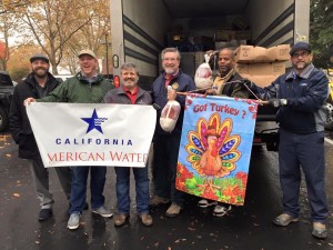 California American Water and Golden State Water Company’s Operation Gobble event in Sacramento on November 24, 2015, with Assembly Member Ken Cooley.