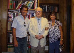 Sam Wheeler with His Children Hugh (left) and Nyri (right)